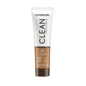 COVERGIRL Clean Invisible Natural Foundation - Dewy & Glowy - 165 Tawny - 1 oz.